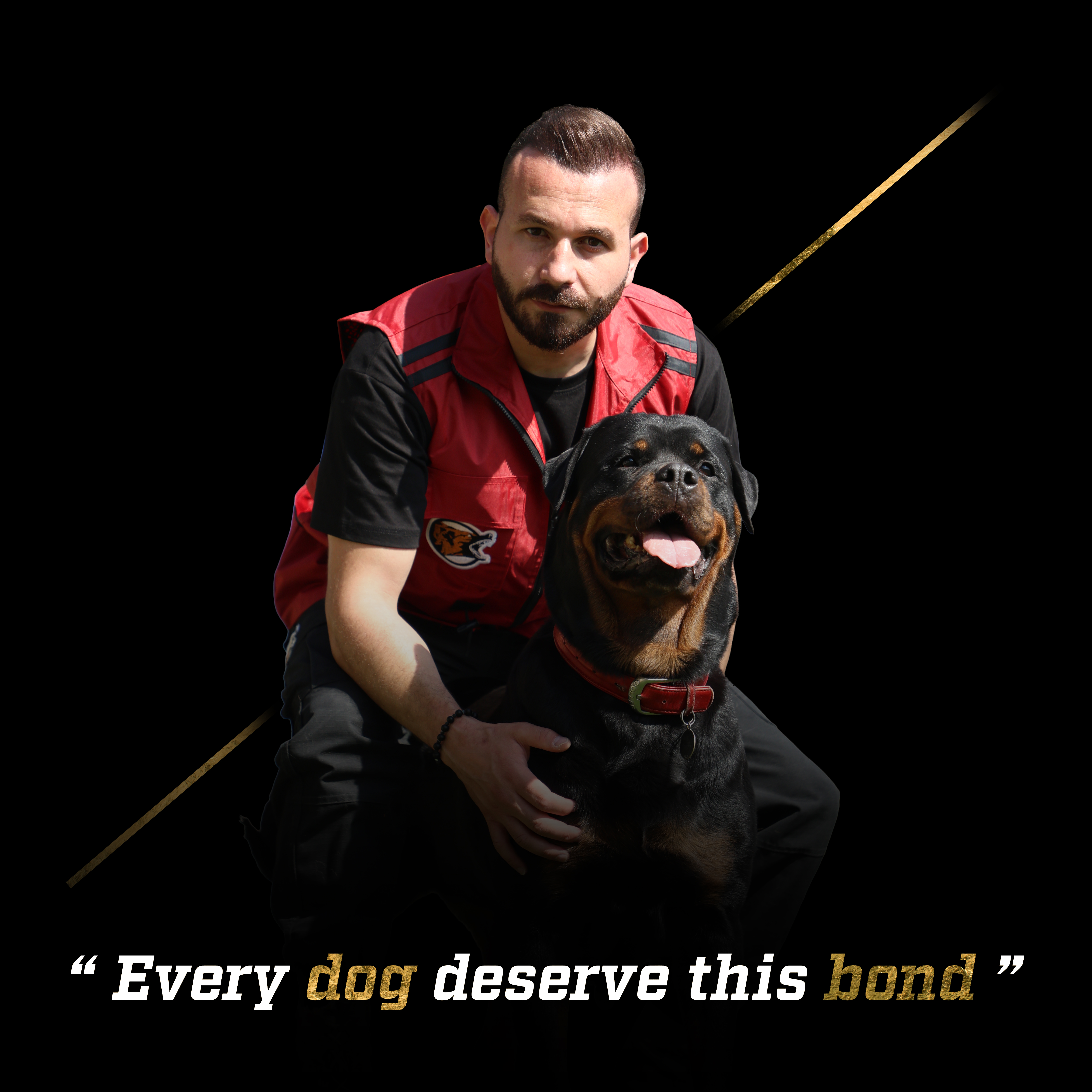 Nino Drowaert with dog